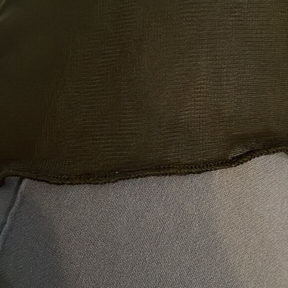 WOMENS MAXI BLACK SKIRT WITH SHEER OVERLAY BY WOMAN WITHIN, 1X - Picture 5 of 7